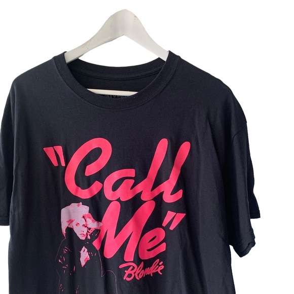 Blondie Call Me Band T Shirt Black Neon Pink 2019 Licensed Rocker Chic Cotton - Picture 3 of 6